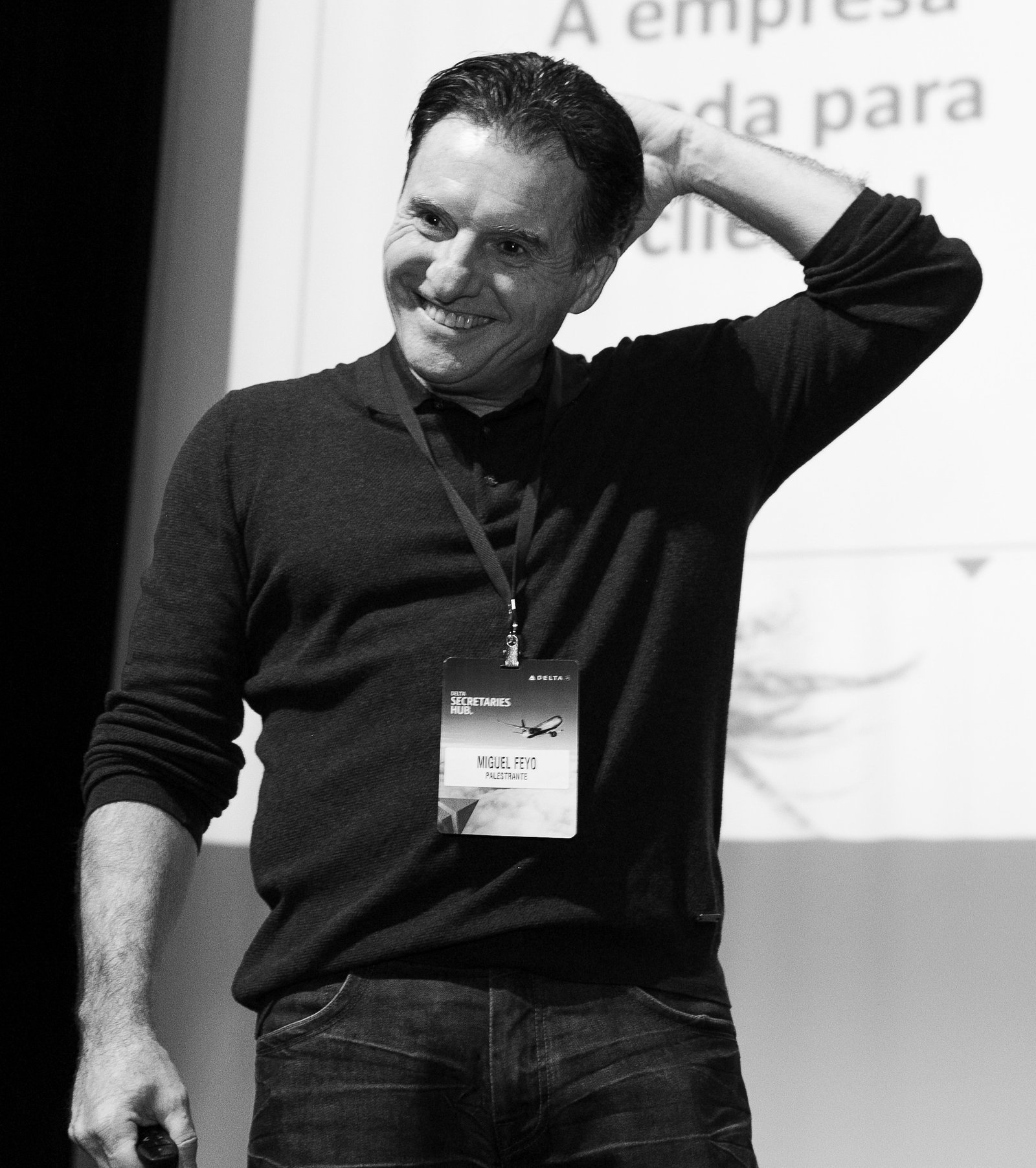 Miguel Feyo palestrando na Delta Airlines